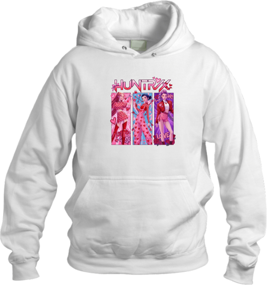 Hunterix kpop Oversize  Hoodie White 18