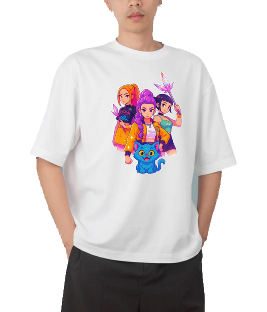 Hunterix kpop  Oversize t- shirt White 18