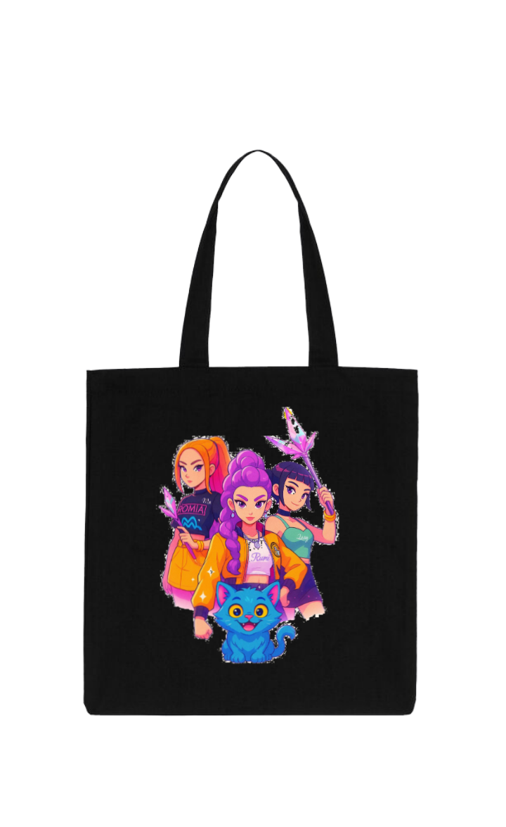 Hunterix kpop tote bag Black 15