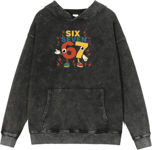 67 designs Oversize Hoodie Washed 18