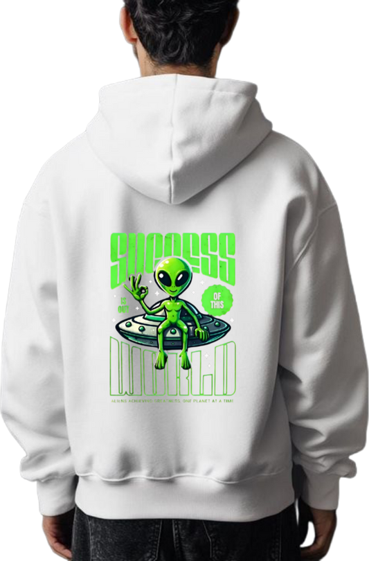 aliens Oversize Hoodie Back White 18