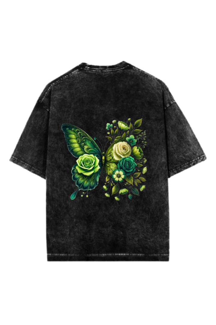 butterflies One Size t- shirt Washed Back 18