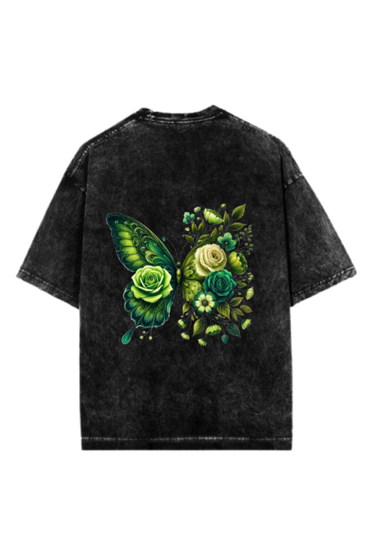 butterflies One Size t- shirt Washed Back 18
