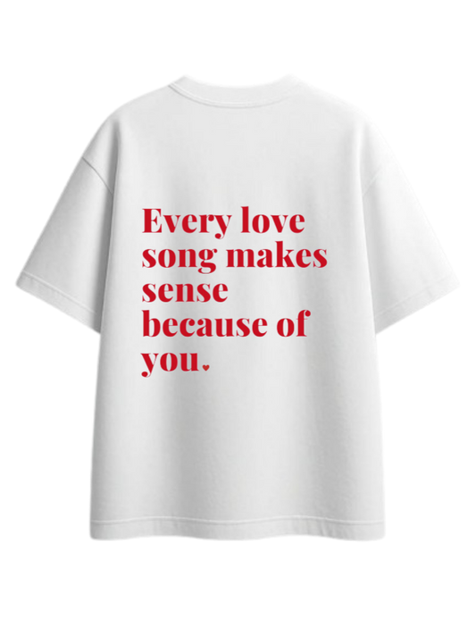 VaIentine coupIe t- shirt White Back 18