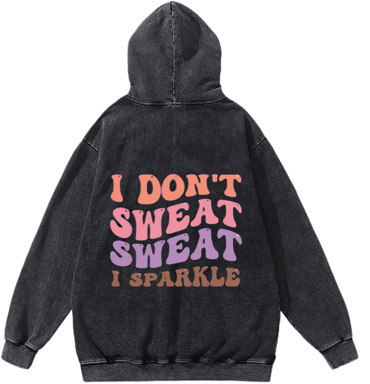 workout gym pilates Oversize Hoodie Washed Back 18