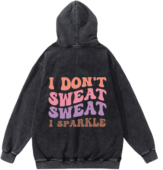 workout gym pilates Oversize Hoodie Washed Back 18