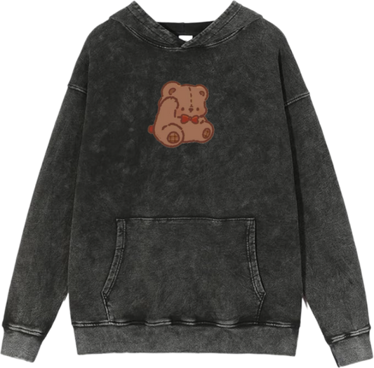 bear Oversize  Hoodie Washed gray 18