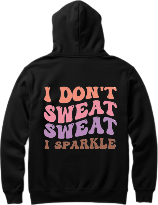workout gym pilates Oversize Hoodie Black Back 18