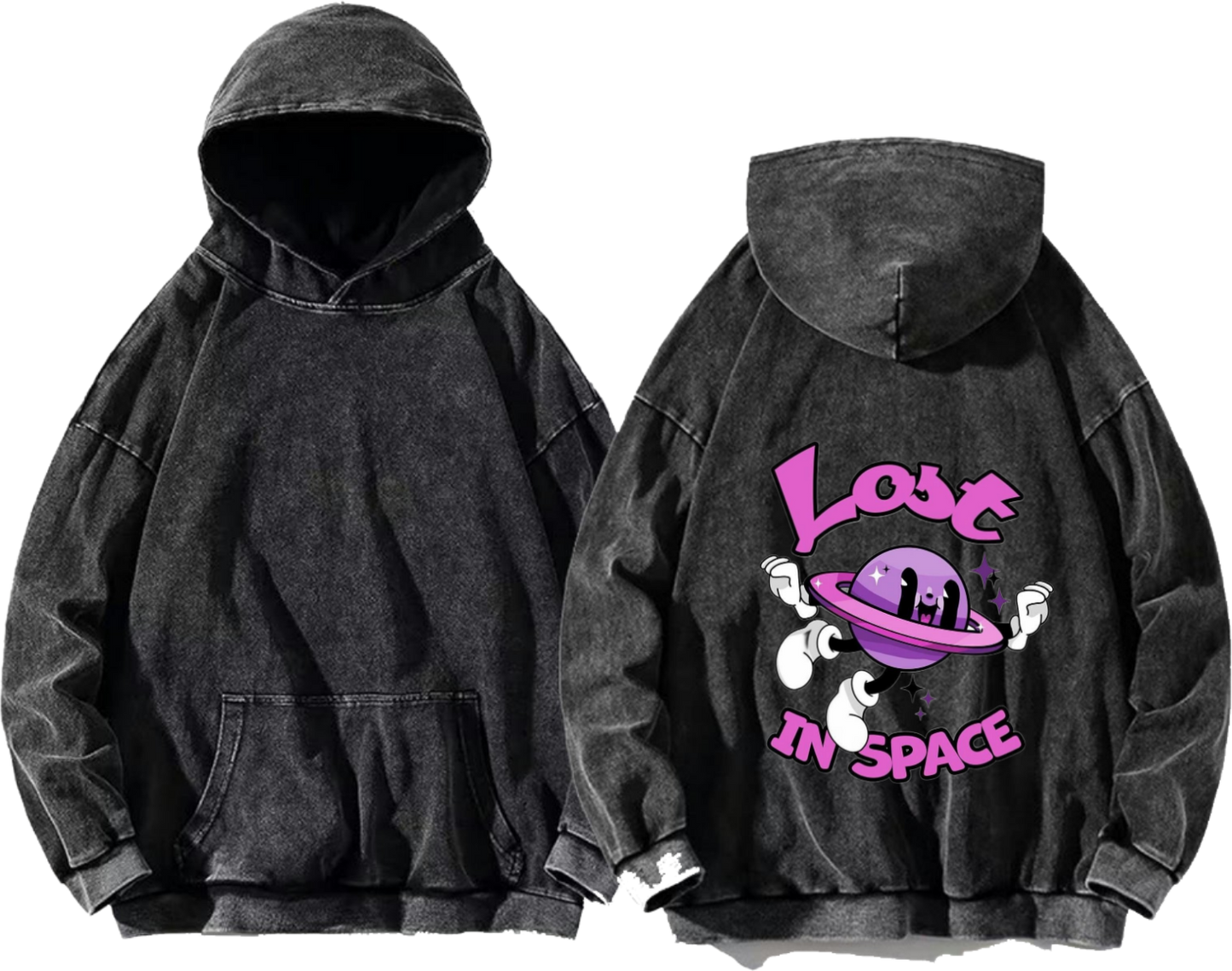 Lost IN SPACE One Size hoodie Washed Back 18