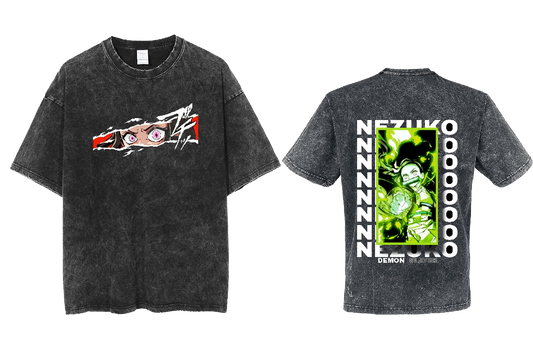 Anime Demon slayer nezuko tanjiro  One Size t- shirt Washed 18