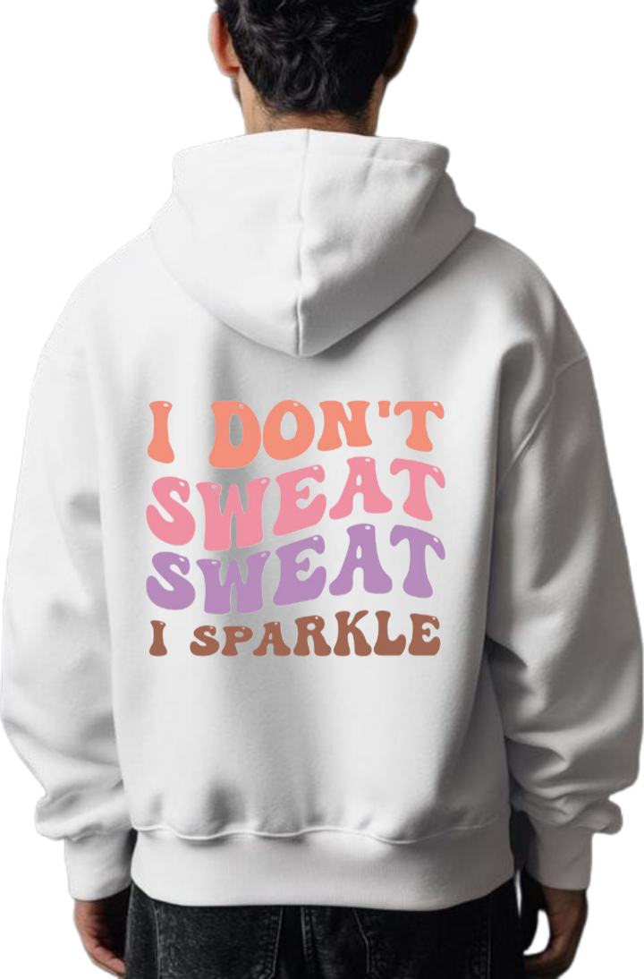 workout gym pilates Oversize Hoodie White Back 18