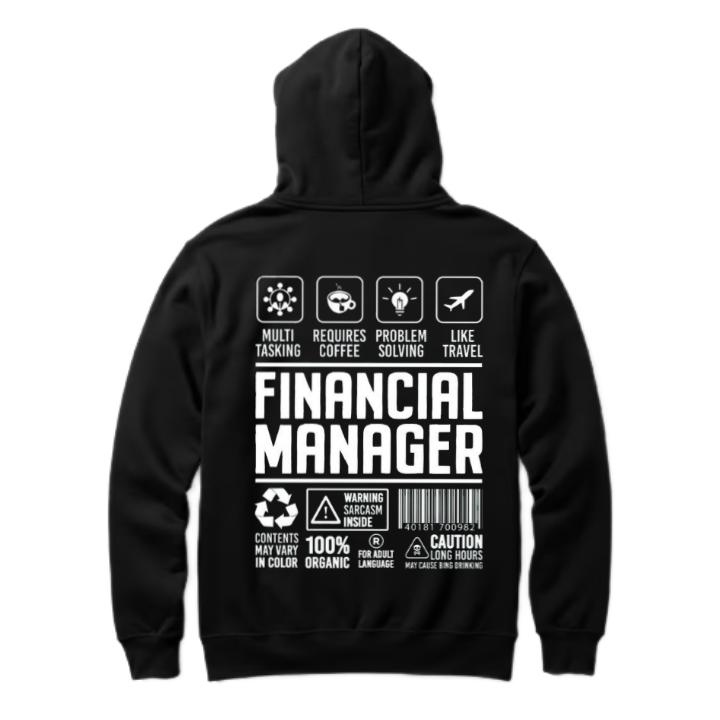 FINANCIAL MANAGER Back text oversize hoodie back 18
