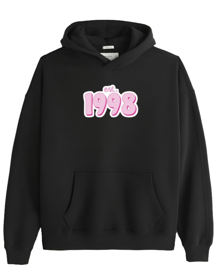age Oversize Hoodie Black 1998