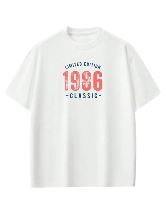 age t- shirt White 1986