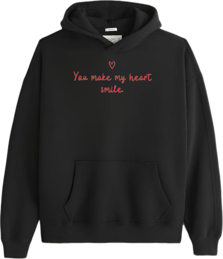 VaIentine coupIe Oversize Hoodie Black 18