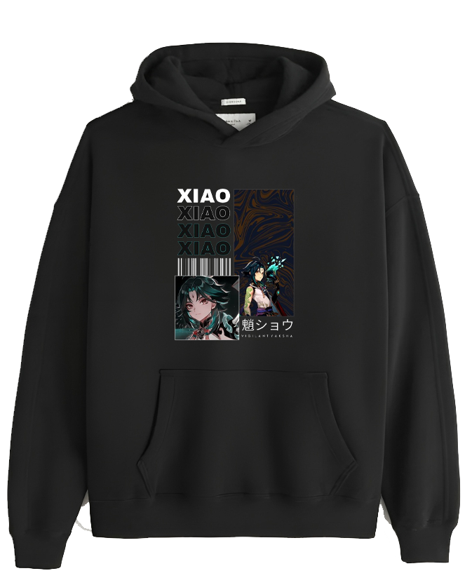 Genshin Impact Xiao Over Size hoodie Black 18