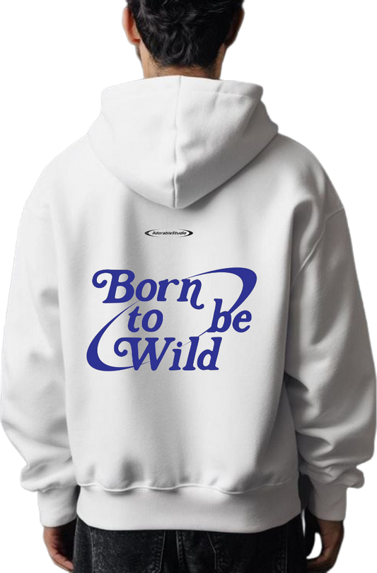 Born Be be Wild Over Size hoodie White Back 68