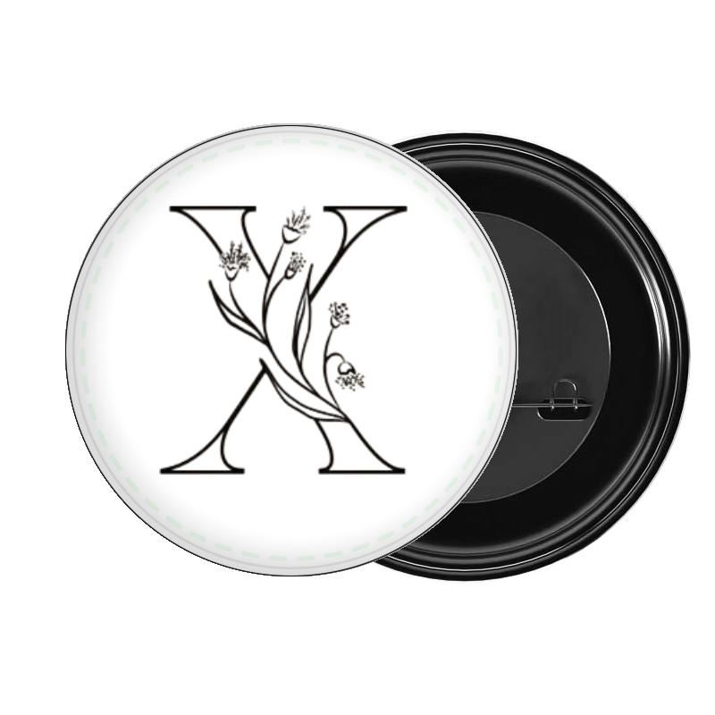 vector letter brooch X 18