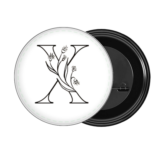 vector letter brooch X 18