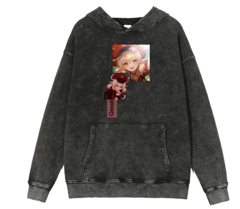 Genshin Impact Klee Over Size hoodie Washed 18