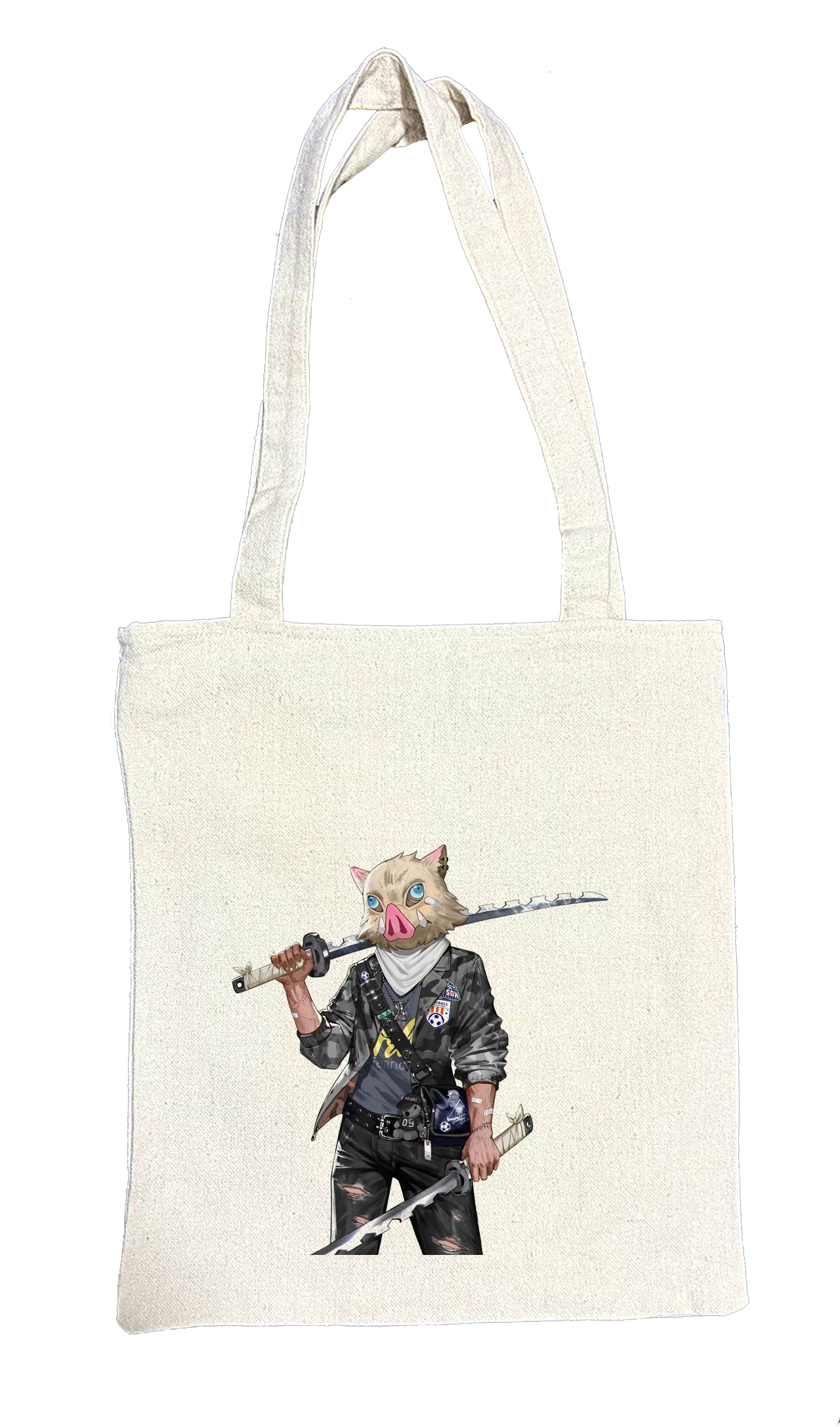Anime Demon slayer nezuko tanjiro tote bag Beige 18