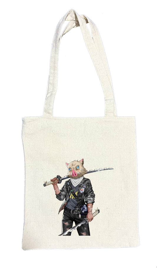 Anime Demon slayer nezuko tanjiro tote bag Beige 18