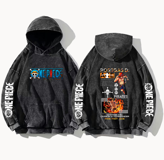 one piece One Size hoodie Washed Back 18