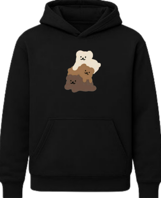bear Oversize Hoodie Black 18
