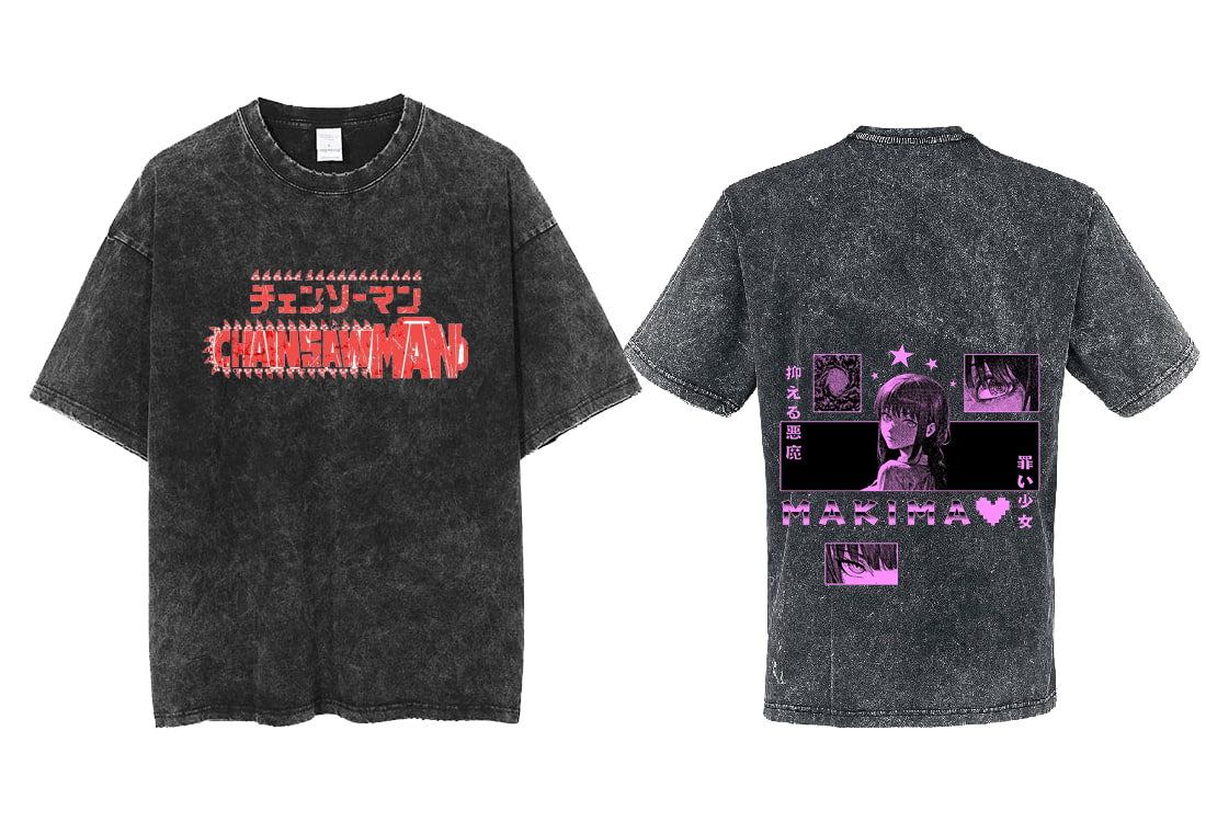 Chainsaw Man t- shirt One Size Washed Back 16