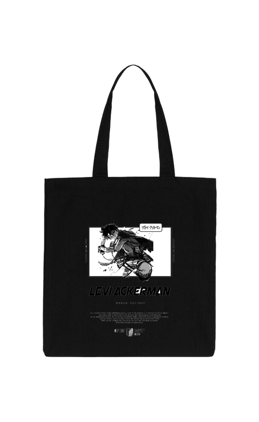 Anime Attack on titan shingeki no kyojin Aot Black tote bag 18