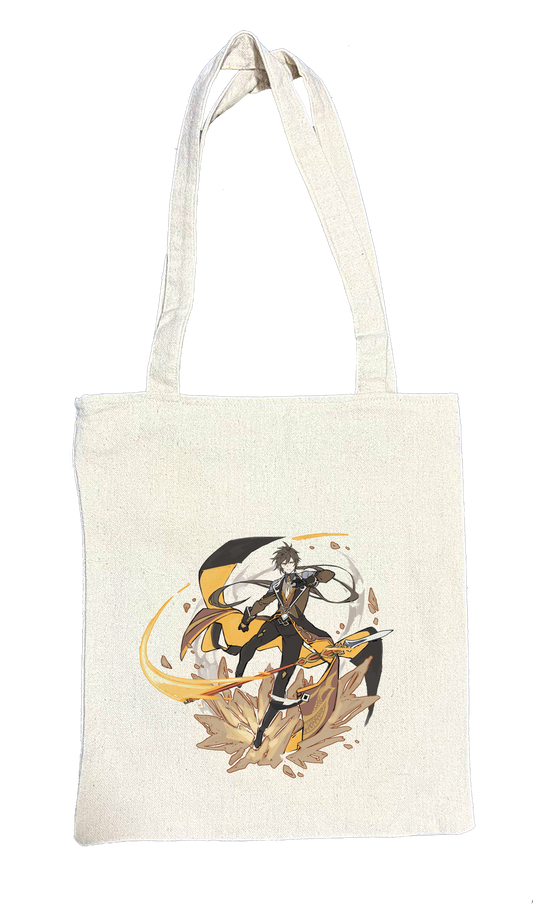 genshin impact Zhongli tote bag beige 18