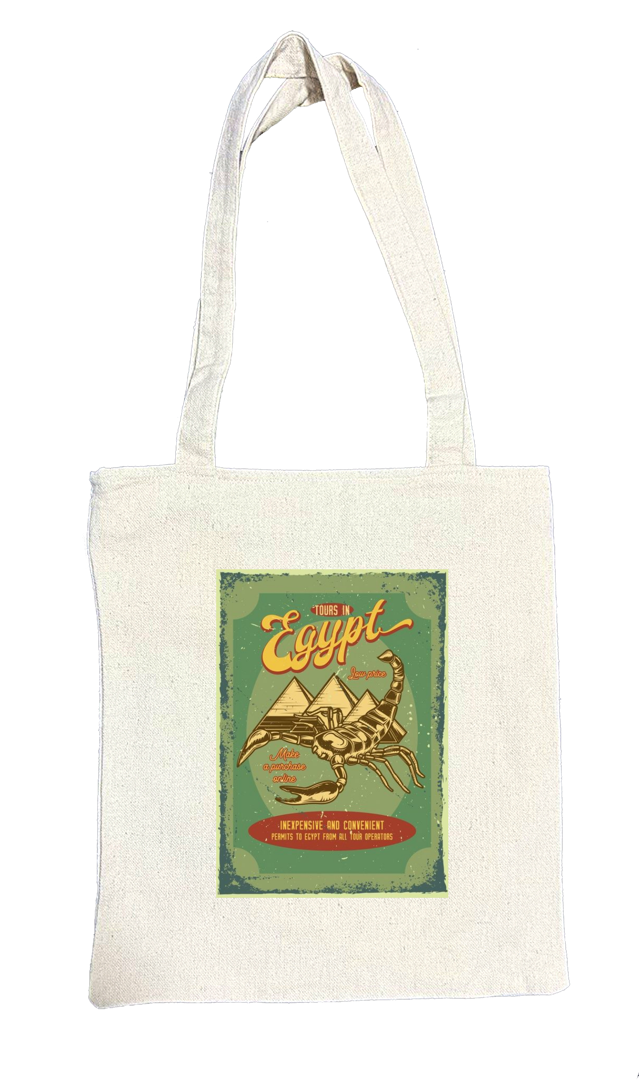Egypt tote bag beige 18