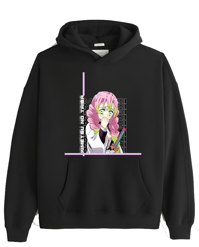 Anime Demon slayer nezuko tanjiro Oversize Hoodie Black 71