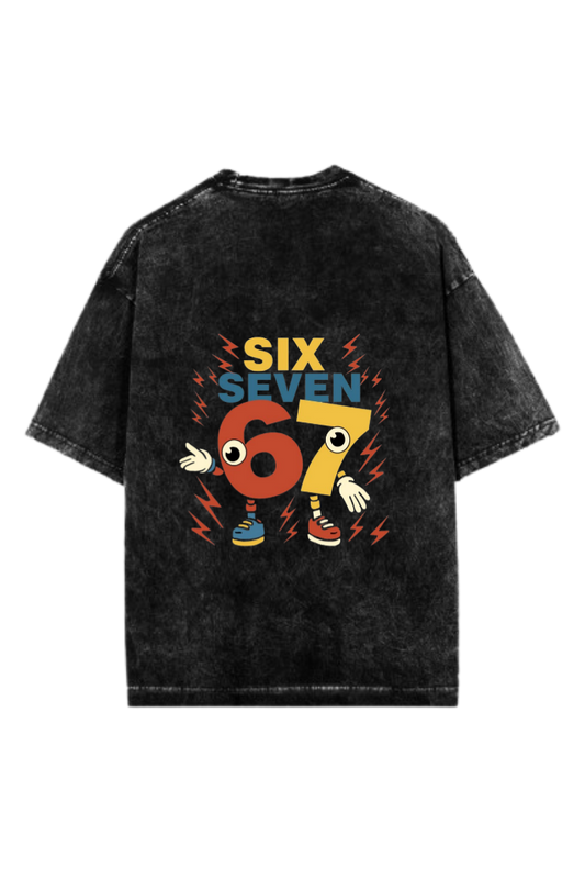 67 designs One Size t- shirt Washed Back 18
