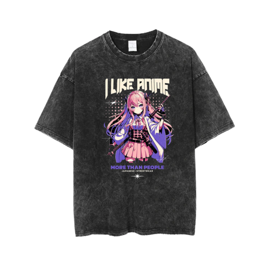 RANDOM ANIME GIRL t- shirt Washed  18