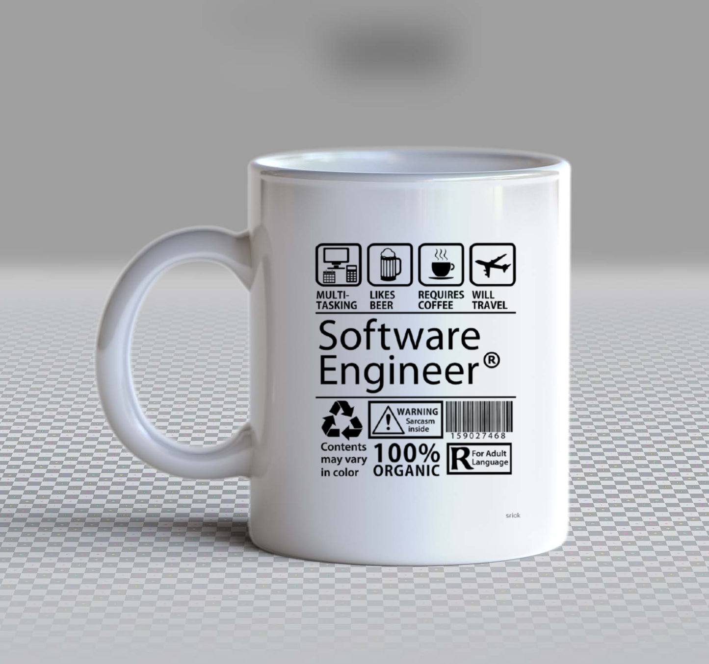 Software Engineer Back text Mug 18