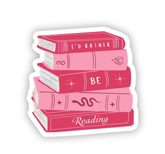 "Anti Depressants" Books Pill Bottle Vinyl Sticker - Cute Pink Bookish Decal for Kindle, Laptop, Water Bottle & Journal - Funny Mental Health Gift for Book Lovers, Readers & Bookworms