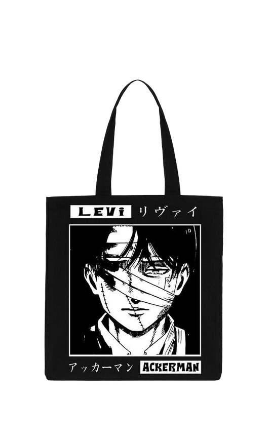Anime Attack on titan shingeki no kyojin Aot Black tote bag 19