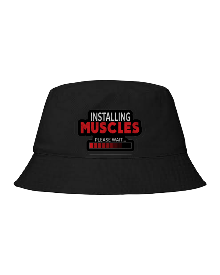 workout gym pilates Bucket hat Fishman hat cap Black 19