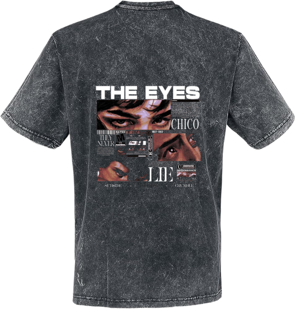 THE EYES t- shirt Over Size Washed Back 19