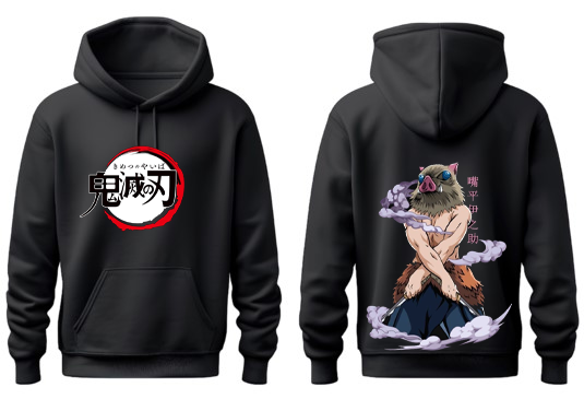 Anime Demon slayer nezuko tanjiro Oversize Hoodie Black 19