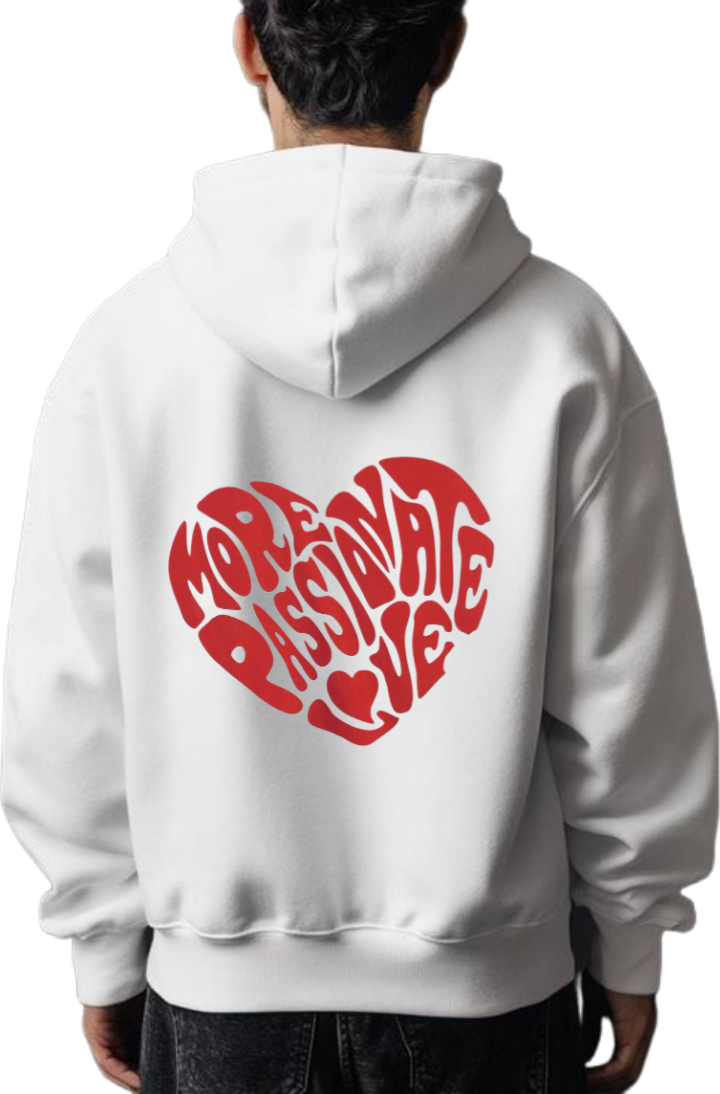 VaIentine coupIe Oversize Hoodie White Back 18