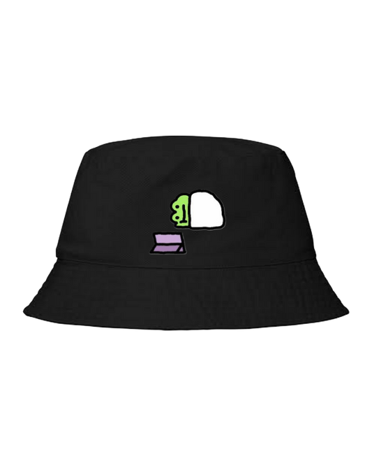 Frog Bucket hat Fishman hat cap Black 19