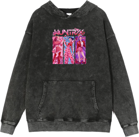 Hunterix kpop Oversize  Hoodie Washed gray 19