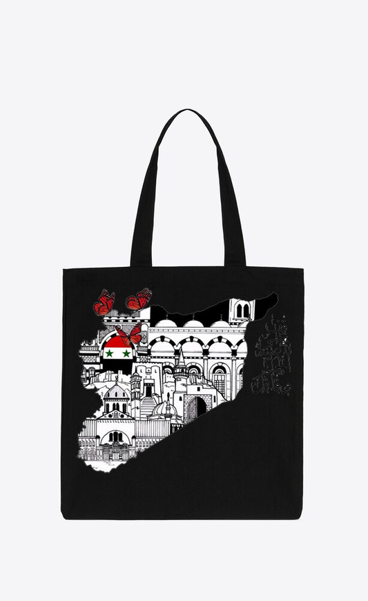 Syria tote bag Black 19