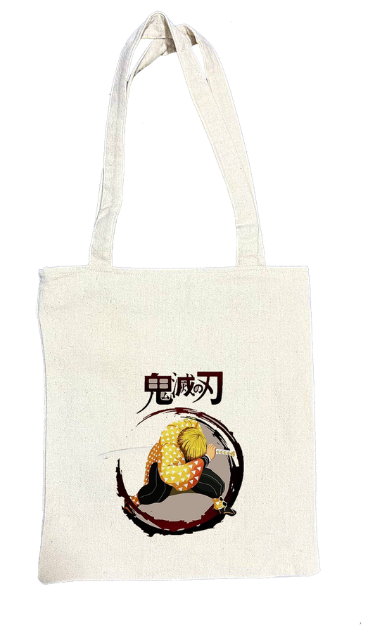 Anime Demon slayer nezuko tanjiro tote bag Beige 19