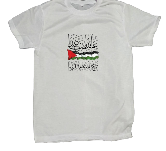 Palestine t- shirt fat White 23