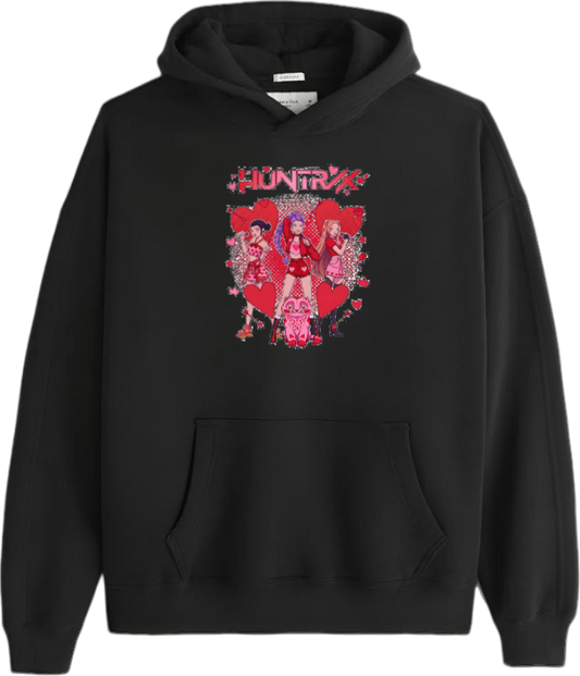 Hunterix kpop Oversize  Hoodie Black 19