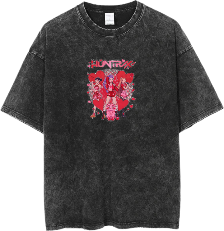 Hunterix kpop  t- shirt Washed  19