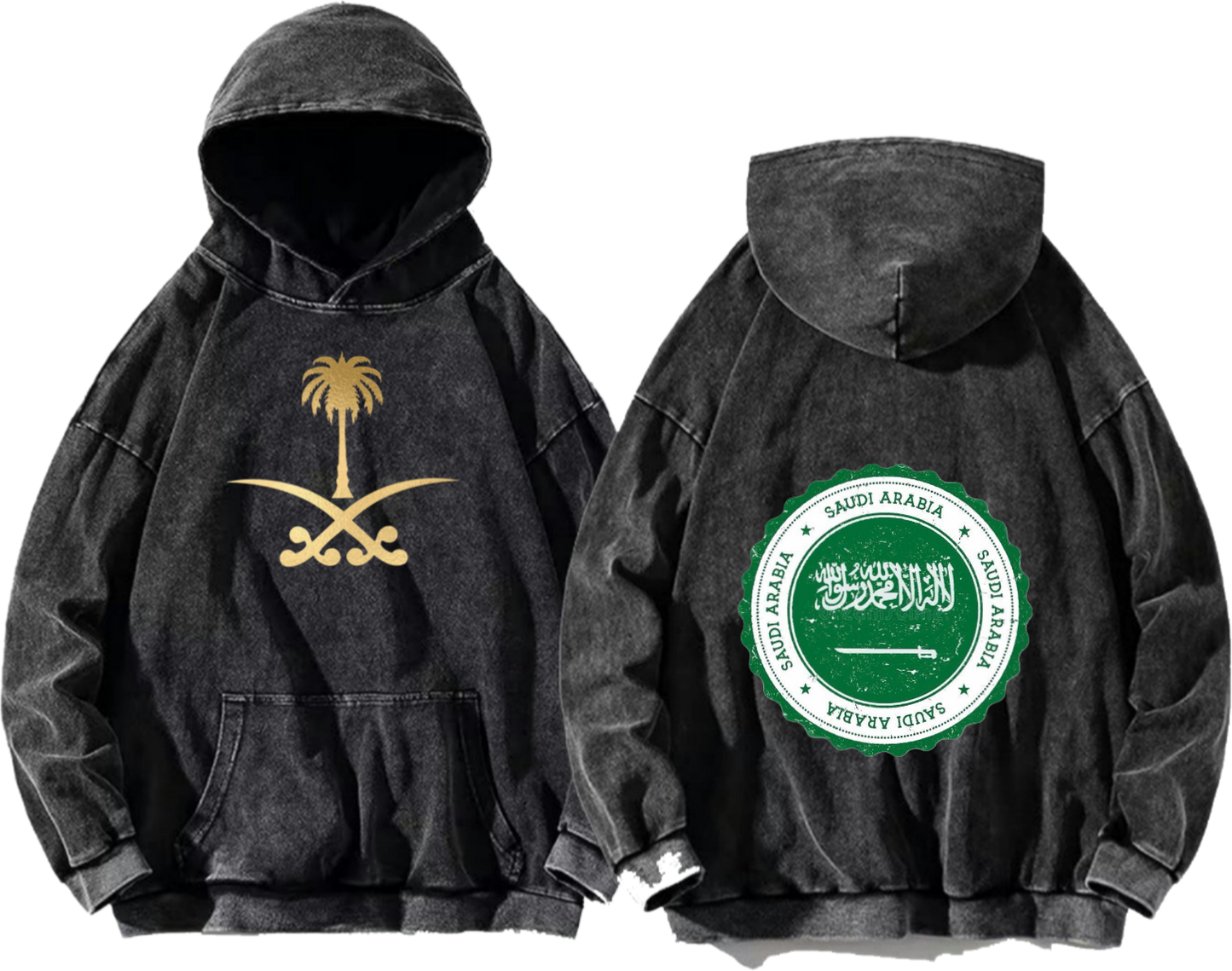 SaudIa Arabia saudi  Oversize  Hoodie Washed gray 19